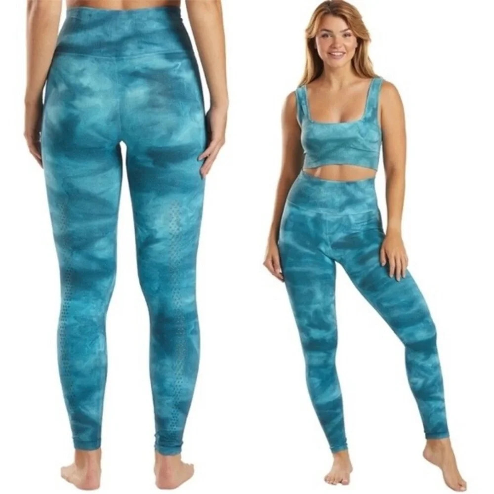 FP Movement Good Karma Tie Dye Teal Leggings size Xs/S - Picture 2 of 7